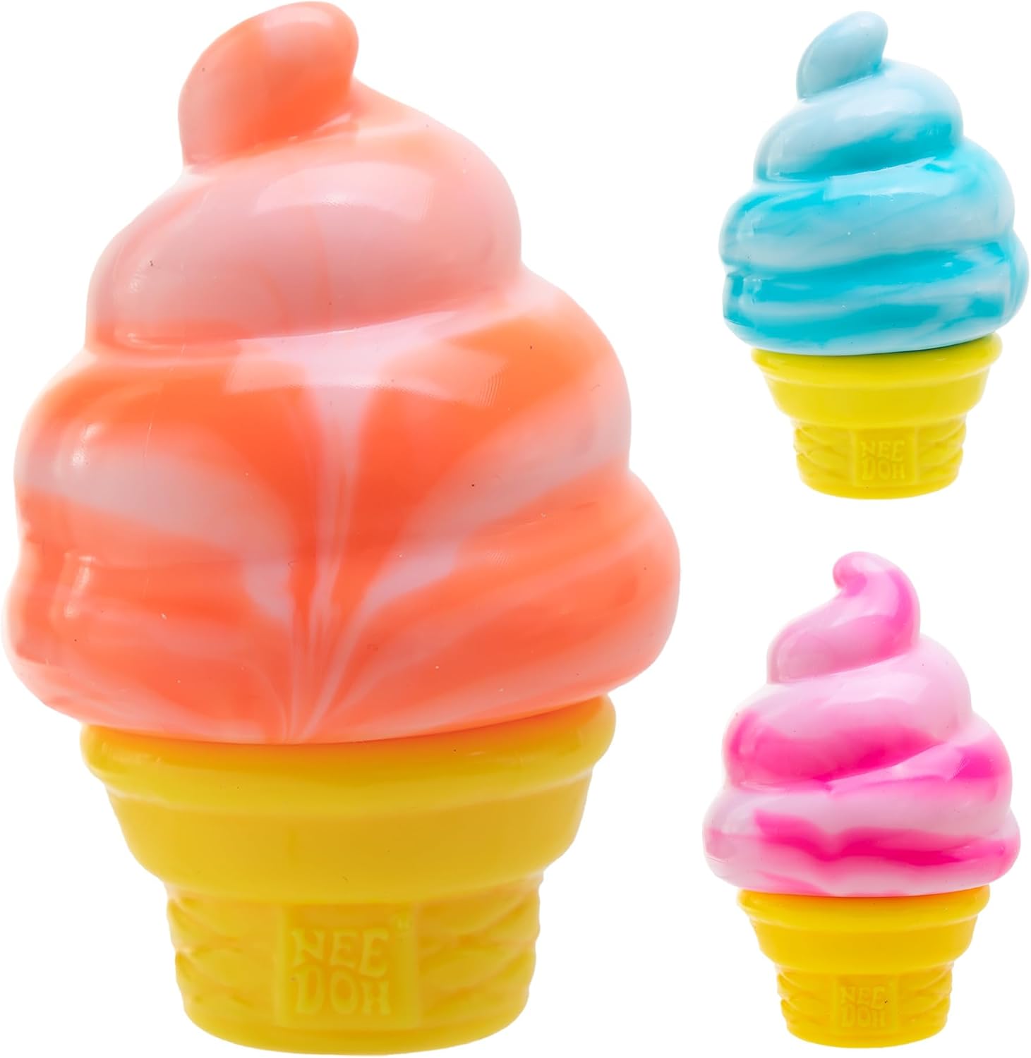 Schylling Needoh Nice Cream Cone - Sensory Squeeze Toy - Colors May Vary - Image 3