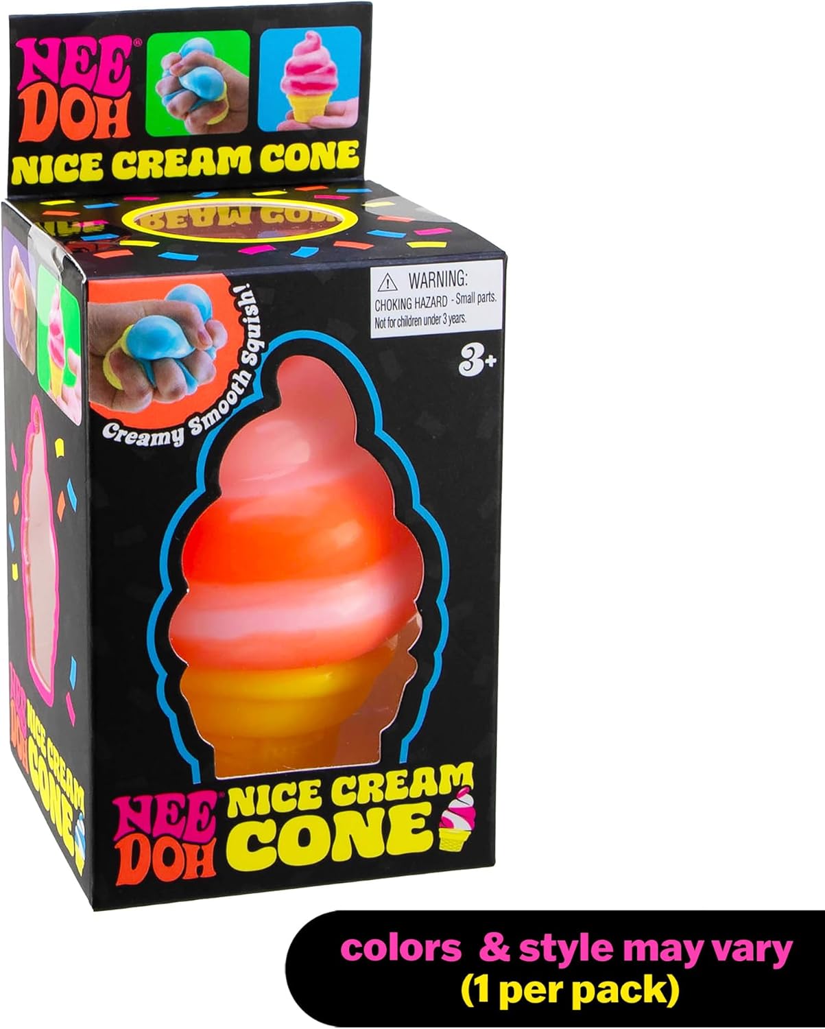 Schylling Needoh Nice Cream Cone - Sensory Squeeze Toy - Colors May Vary - Image 4