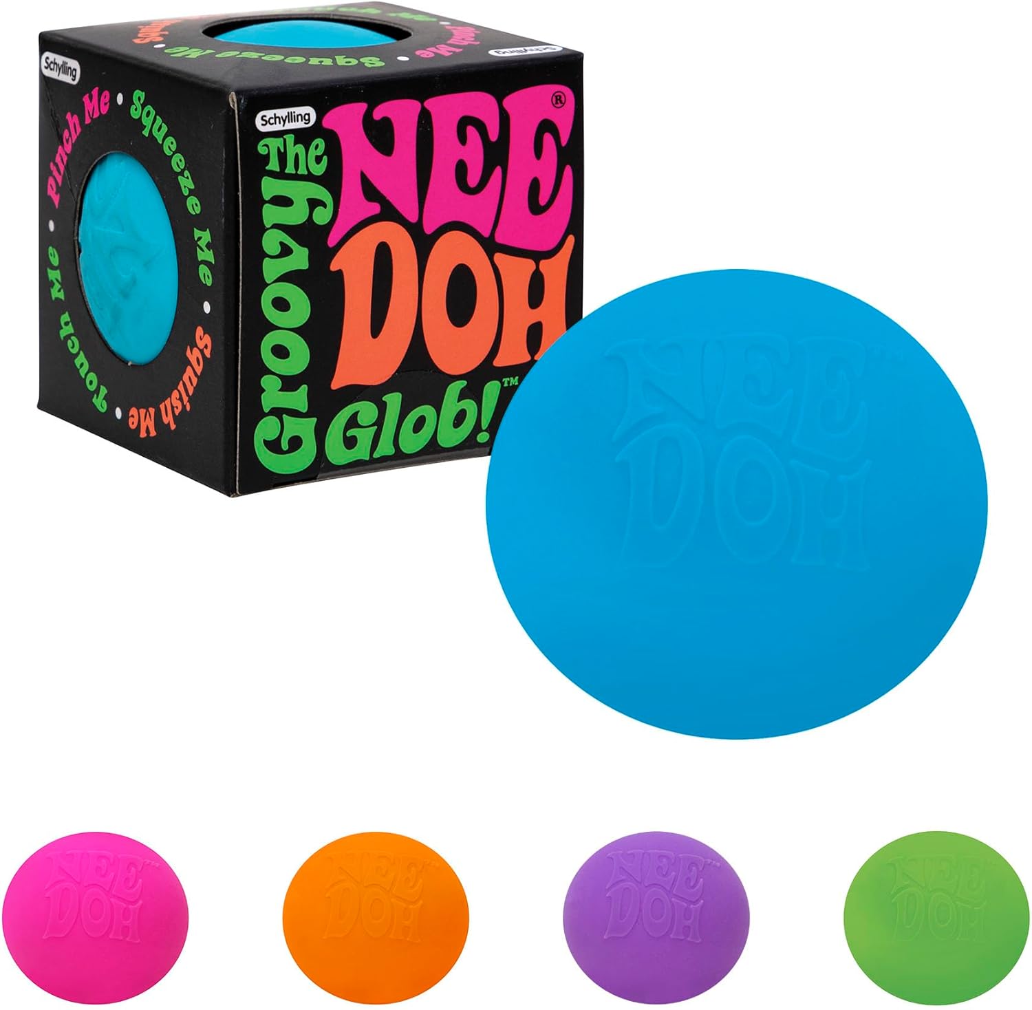 Grovy Glob Schylling NeeDoh Original - Sensory Fidget Toy - Assorted Colors - Ages 3 to Adult , 1 Count ( Pack of 1)