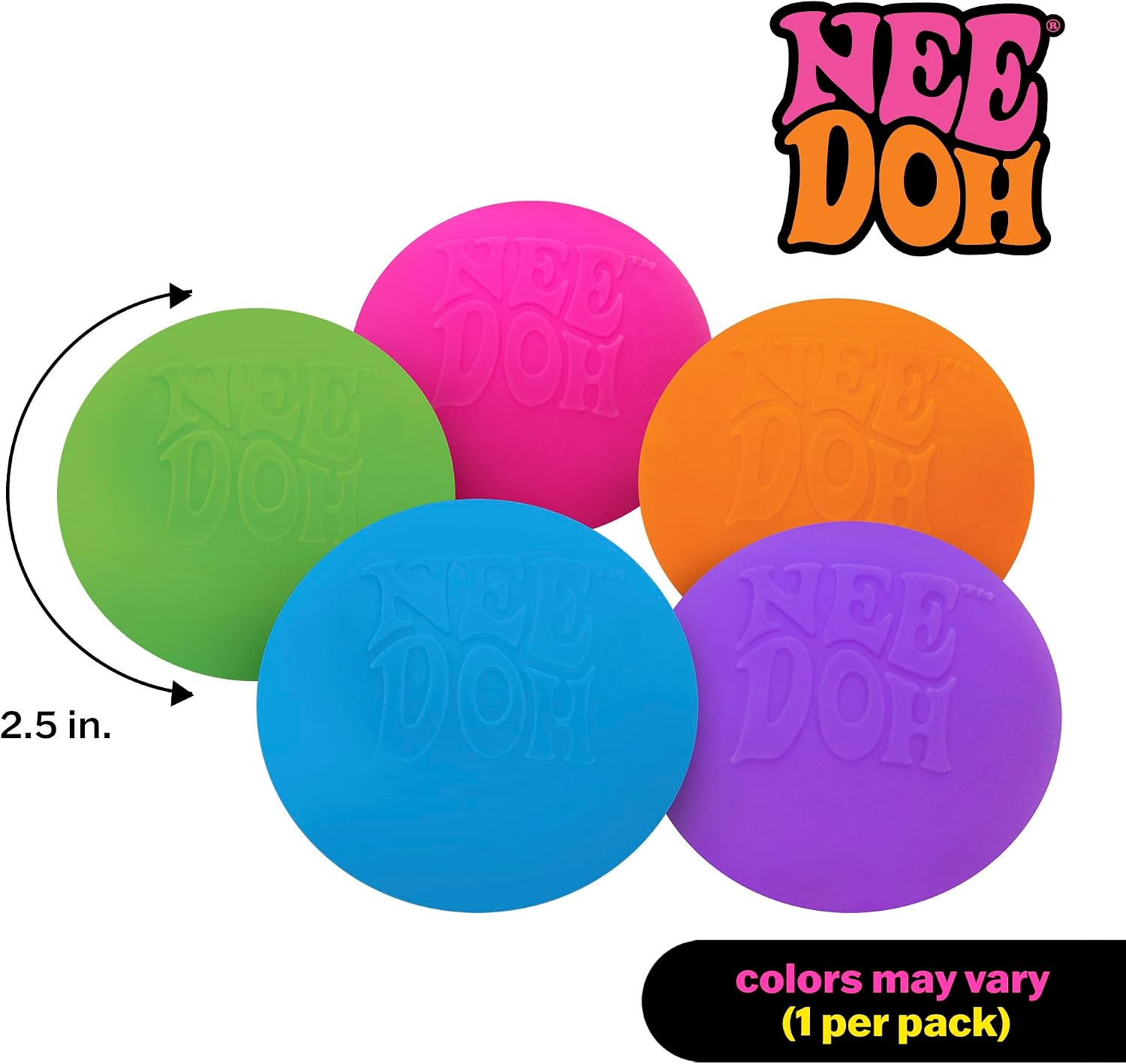 Grovy Glob Schylling NeeDoh Original - Sensory Fidget Toy - Assorted Colors - Ages 3 to Adult , 1 Count ( Pack of 1) - Image 2