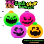 Schylling Needohween Jack Glow Lantern - Glow in The Dark Pumpkin Faces Assorted