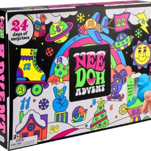 Schylling NeeDoh Squishmas Advent Calendar (Pack of 1) | Christmas Countdown with 24 Mini Squeeze Toys