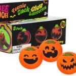 Schylling Needohween Teenie Jack Glow Lantern - Glow in The Dark Pumpkin Faces 3 Pack