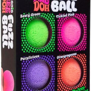 NeeDoh Teenie Fuzz Ball Stress Ball 4-Pack [RANDOM Colors!]