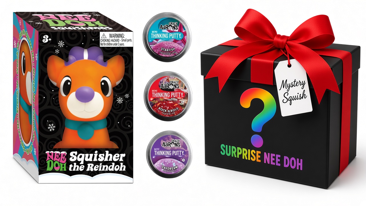 Reindeer Mystery Bundle w/ guaranteed Reindeer, Crazy Aaron's and NeeDoh